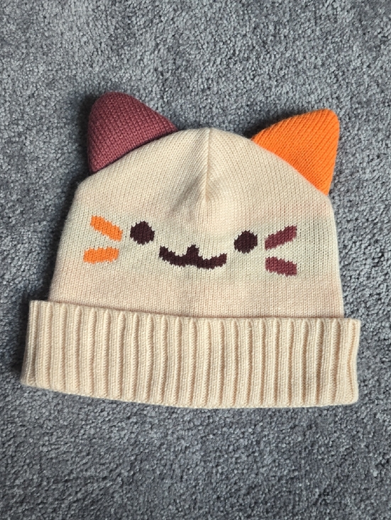 Other - Cute Cat Ear Beanie Cream Knit Hat Kawaii Cozy Winter Cap